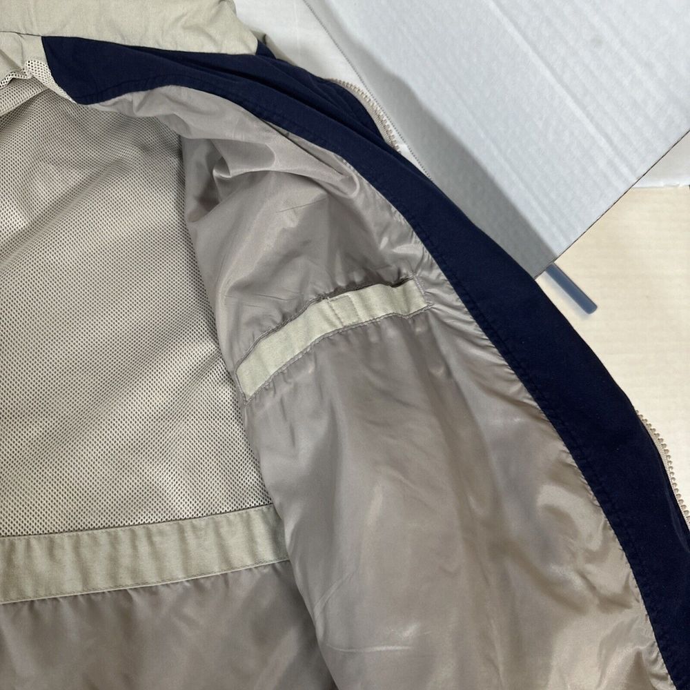 Roundtree & Yorke Outdoors Tall Man 2XLT Coat Tan & Navy Blue Hidden Hood - Picture 5 of 6